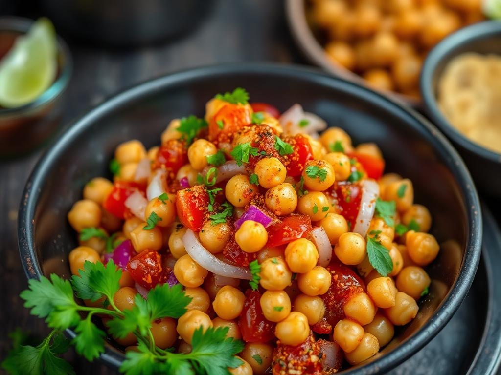 Old Lahore Chana Chaat — Spiced chickpeas, tamarind, mint and pomegranate — a Gawalma