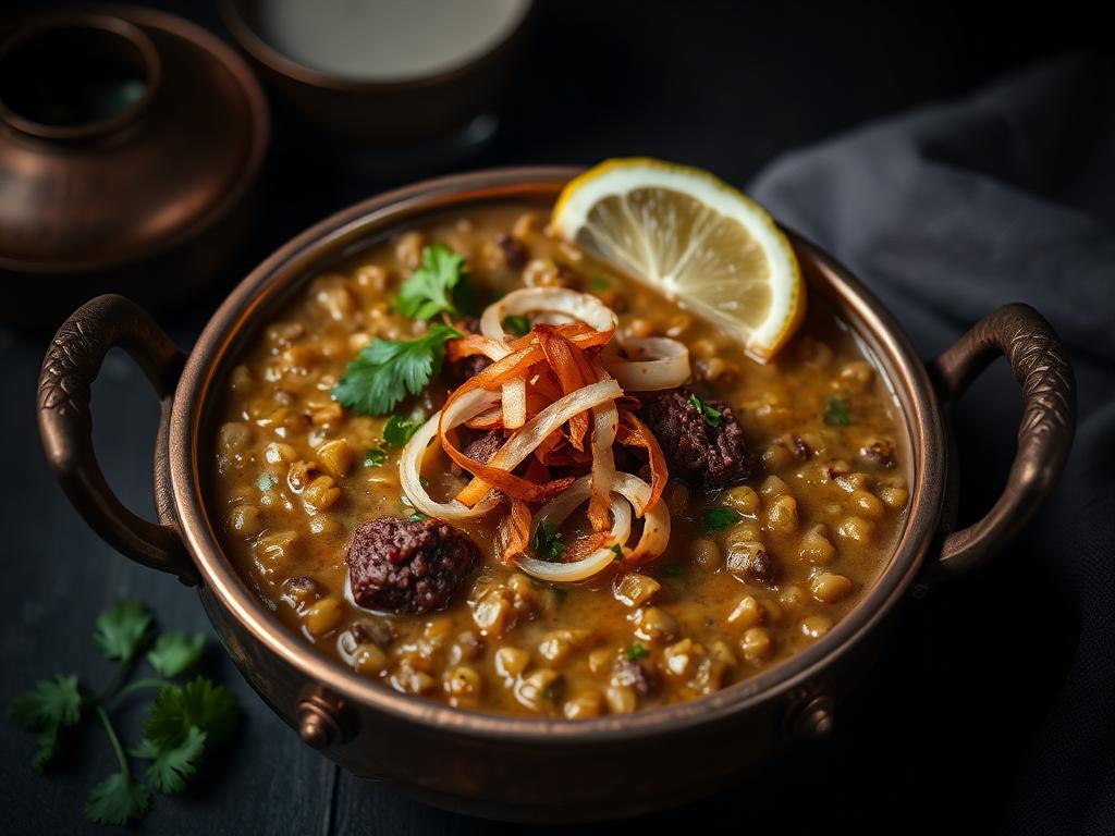Royal Beef Haleem — Slow-pounded lentils, wheat & beef, simmered for 10 hours, g